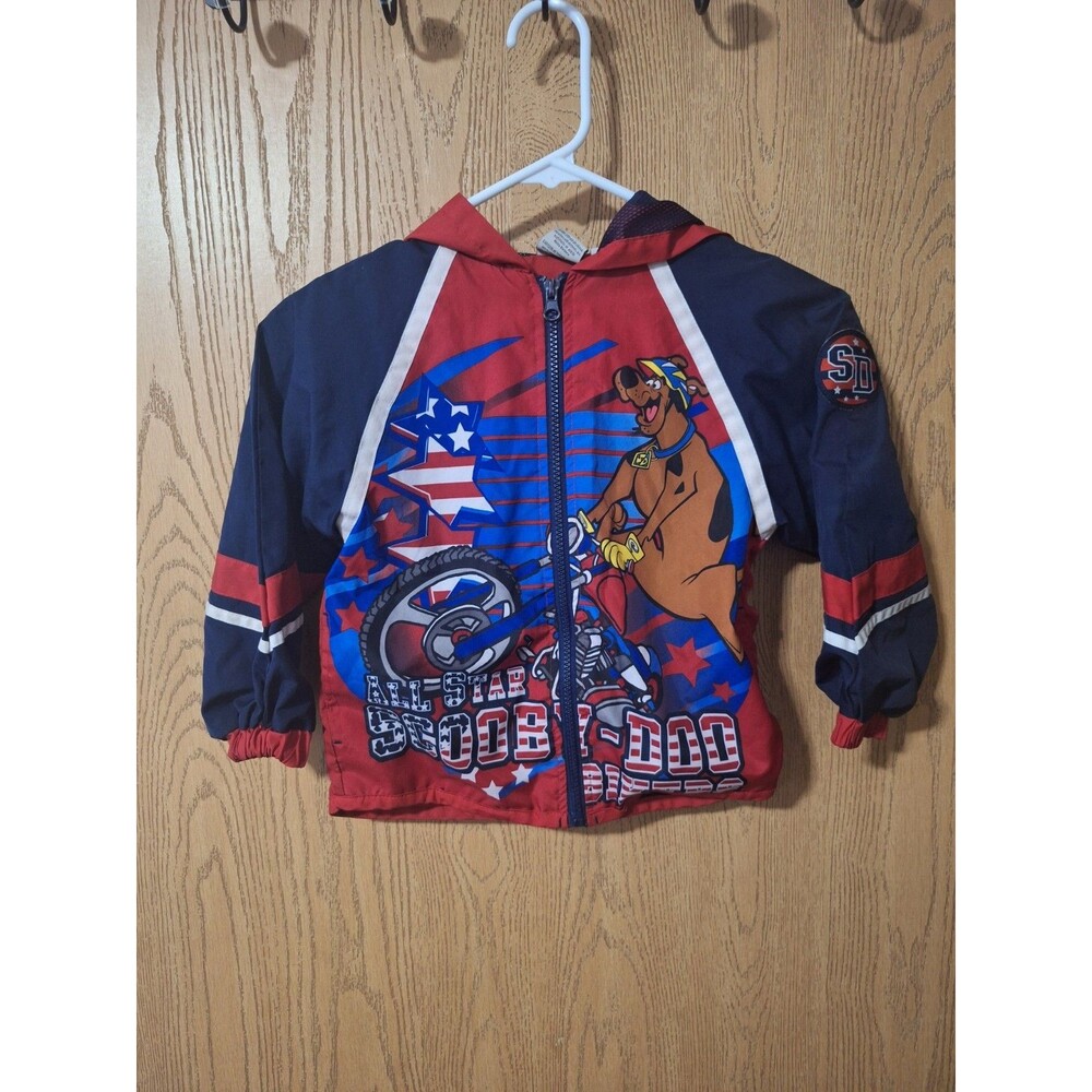 Vintage RARE Scooby Doo Cartoon Network Boys Zip Up Jacket Size 5